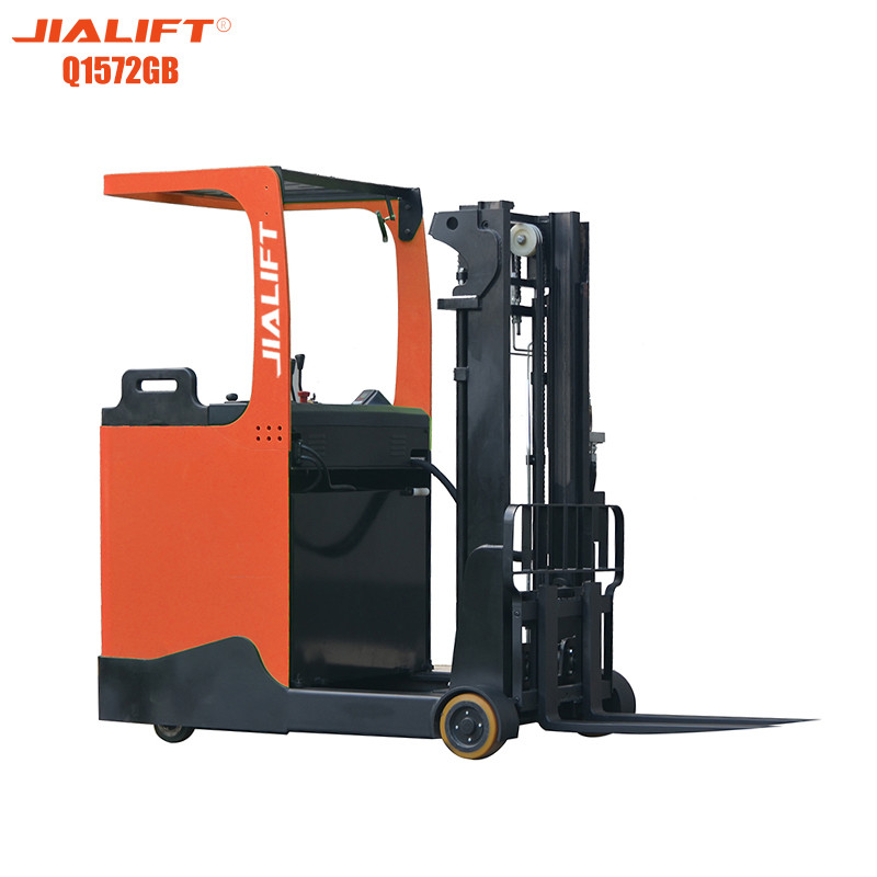 Op Machine Amazon 7200mm Lifting Height Electric Reach Forklift Walkie Standing On 1500kg